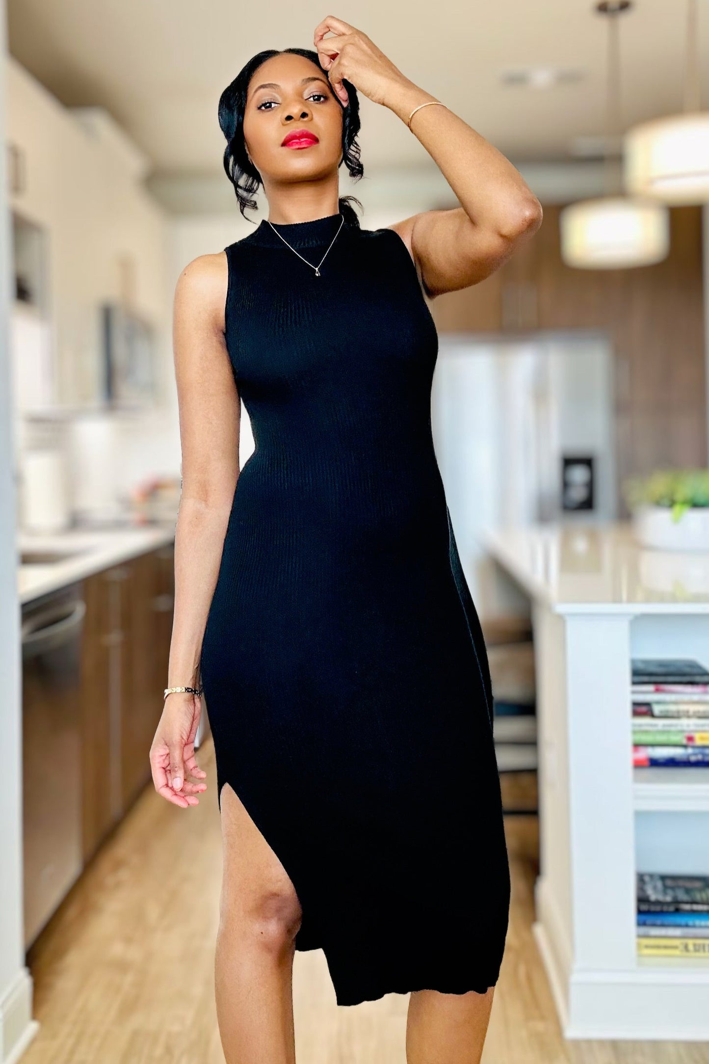 Ribbed Midi Dress