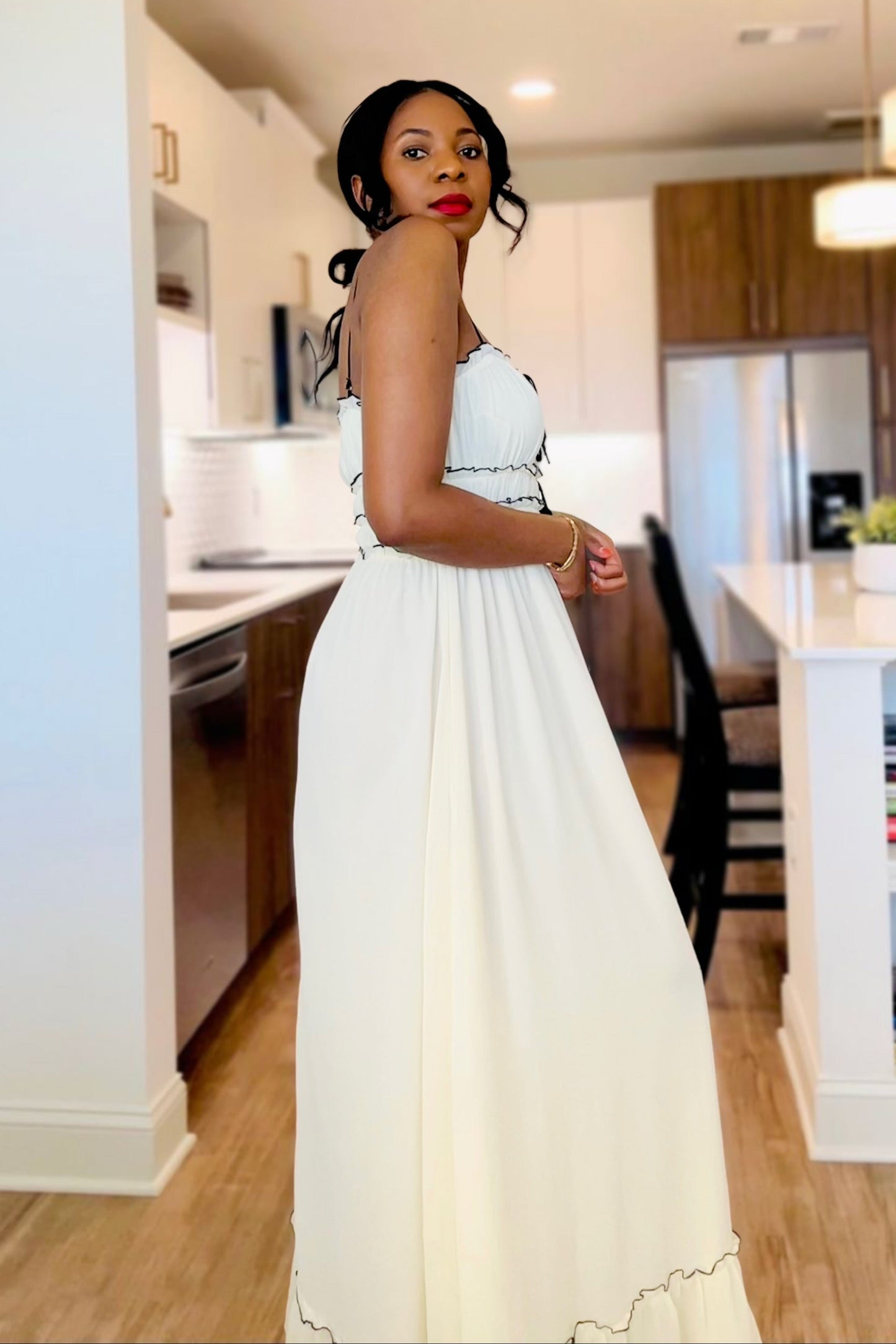 Juliet Contrast Maxi Dress