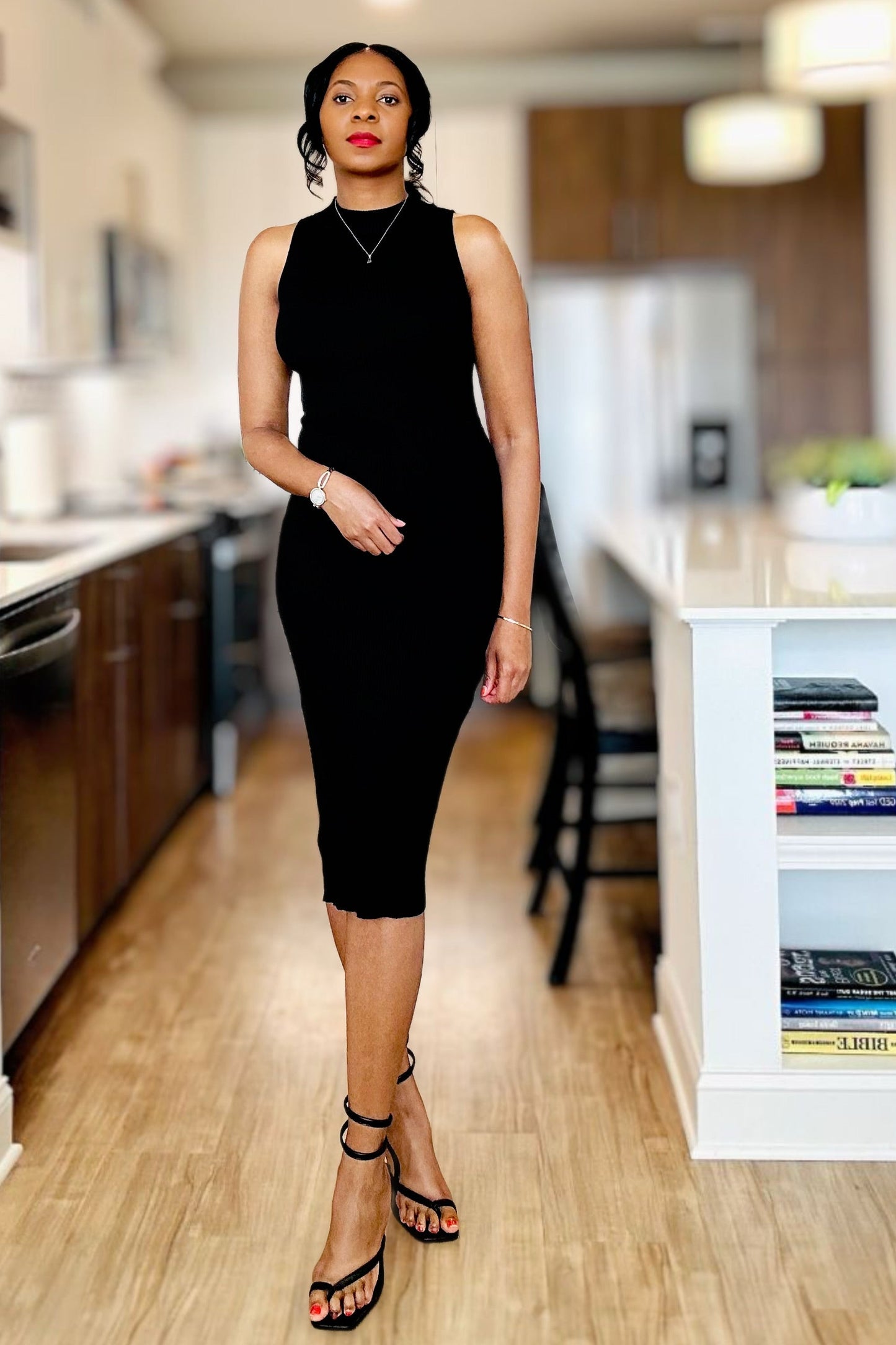 Ribbed Midi Dress