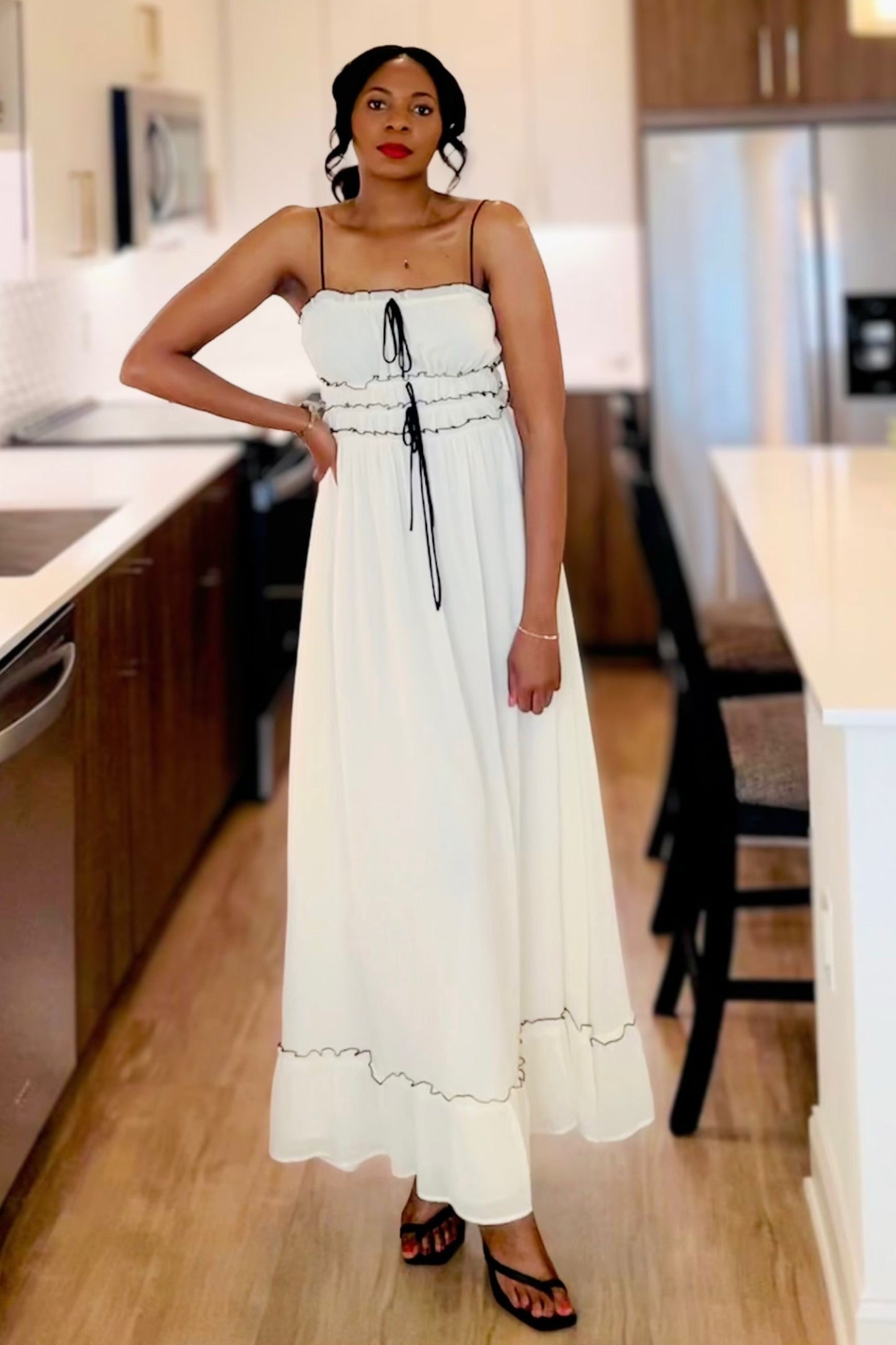 Juliet Contrast Maxi Dress
