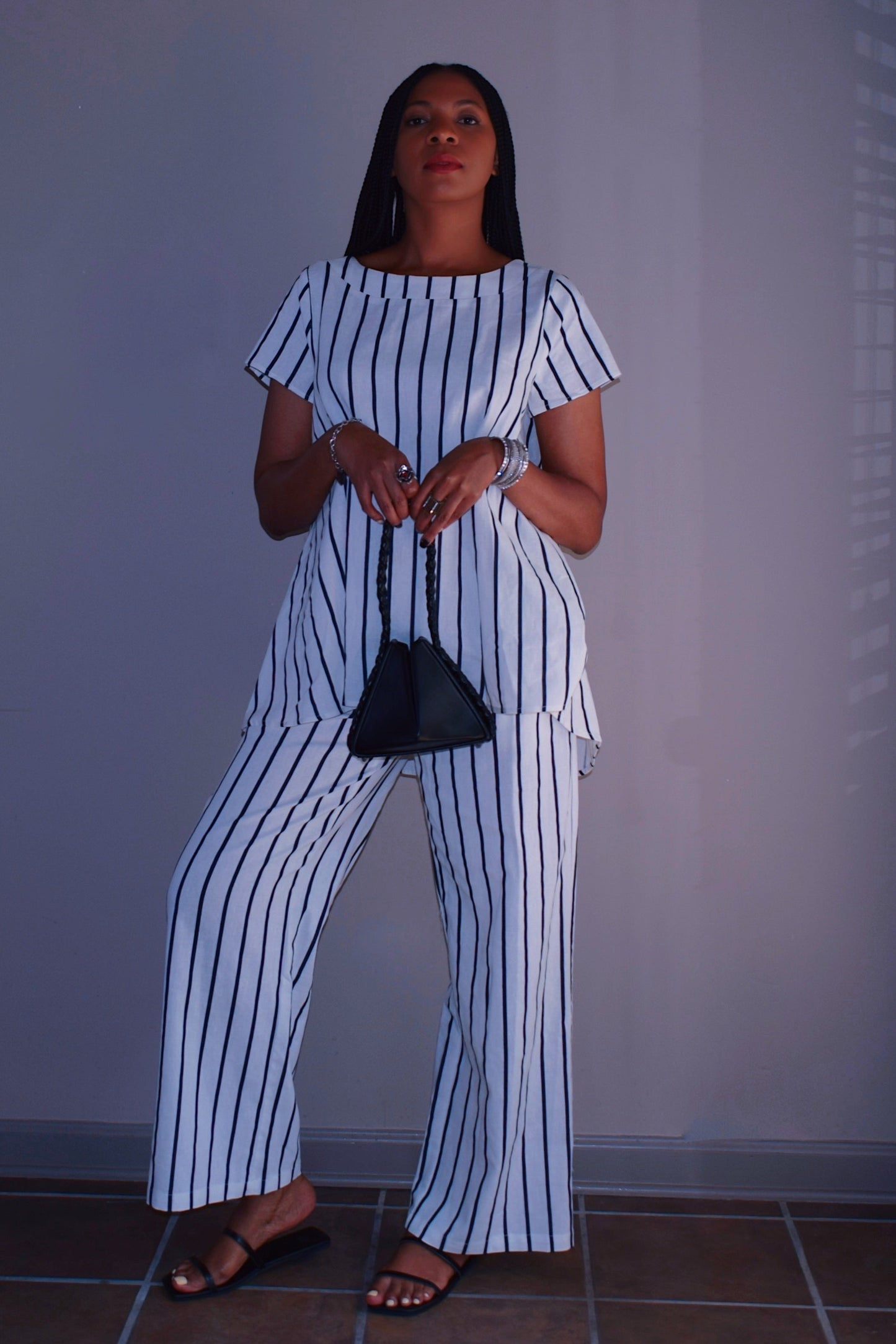 Hamptons Striped Linen Set