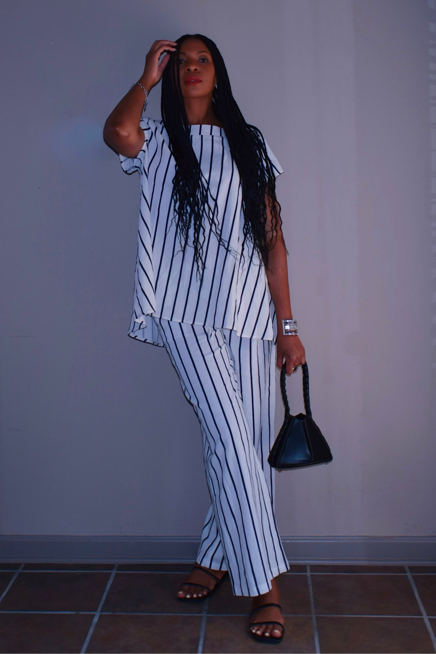 Hamptons Striped Linen Set
