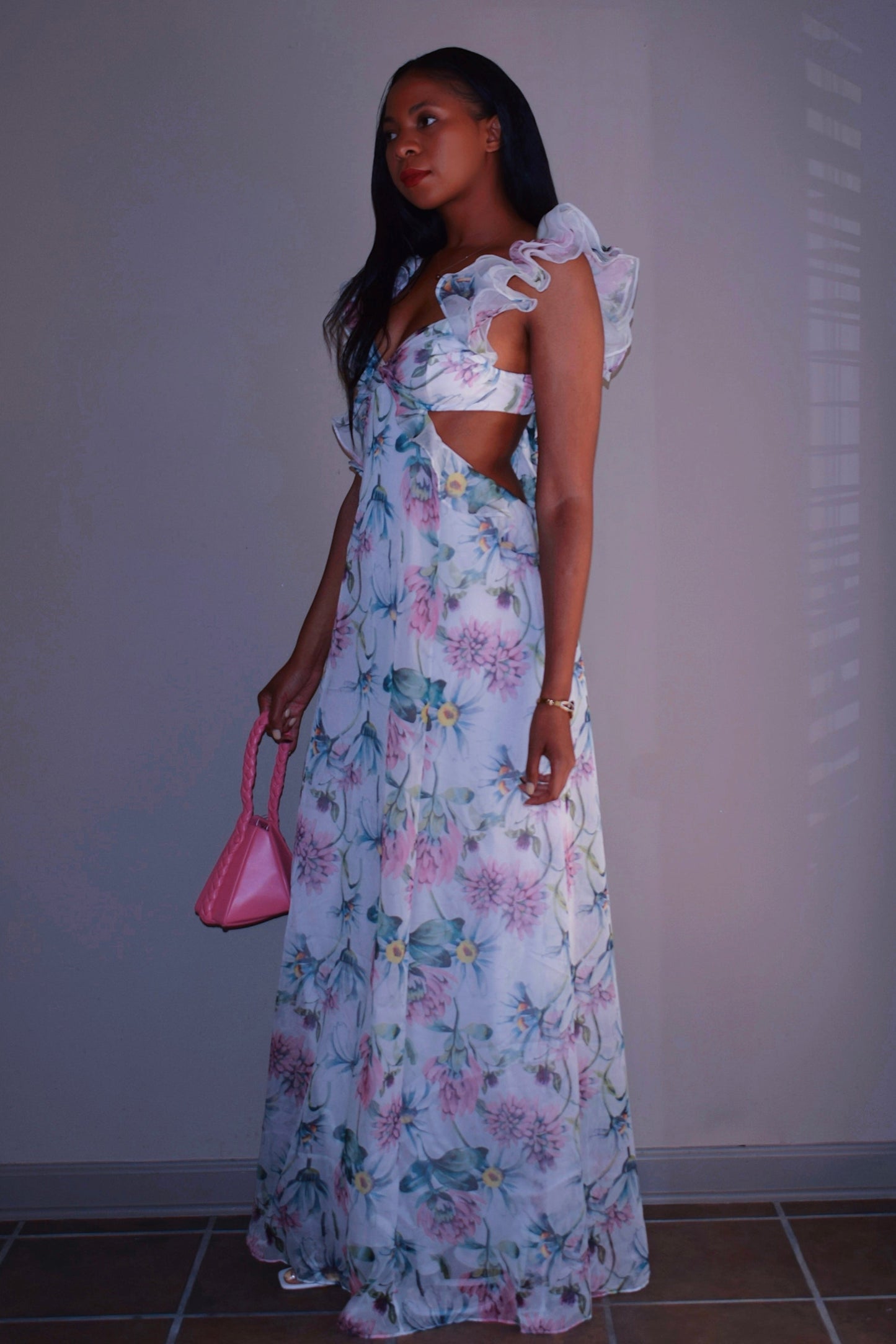 Dreamy Floral Chiffon Dress