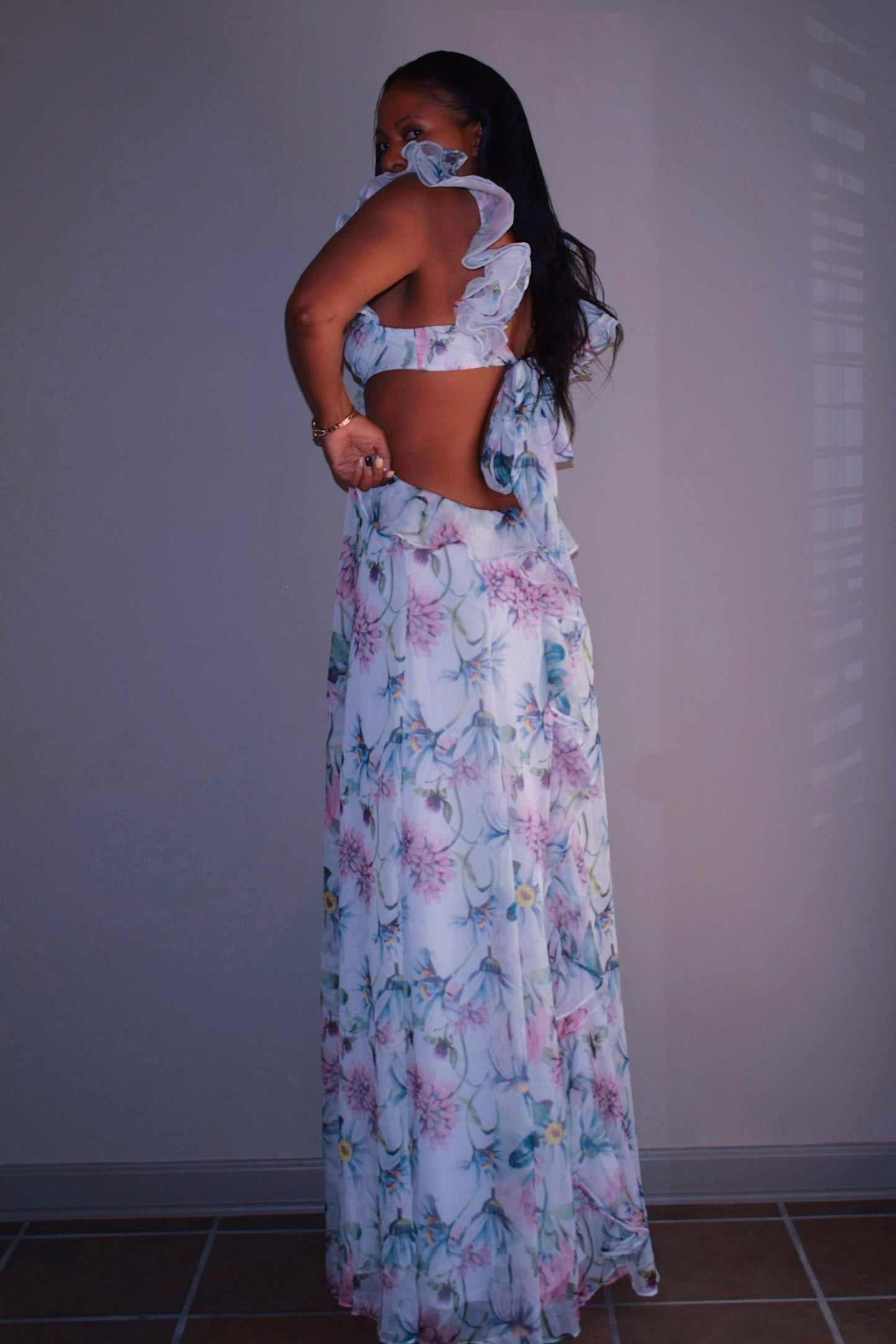 Dreamy Floral Chiffon Dress