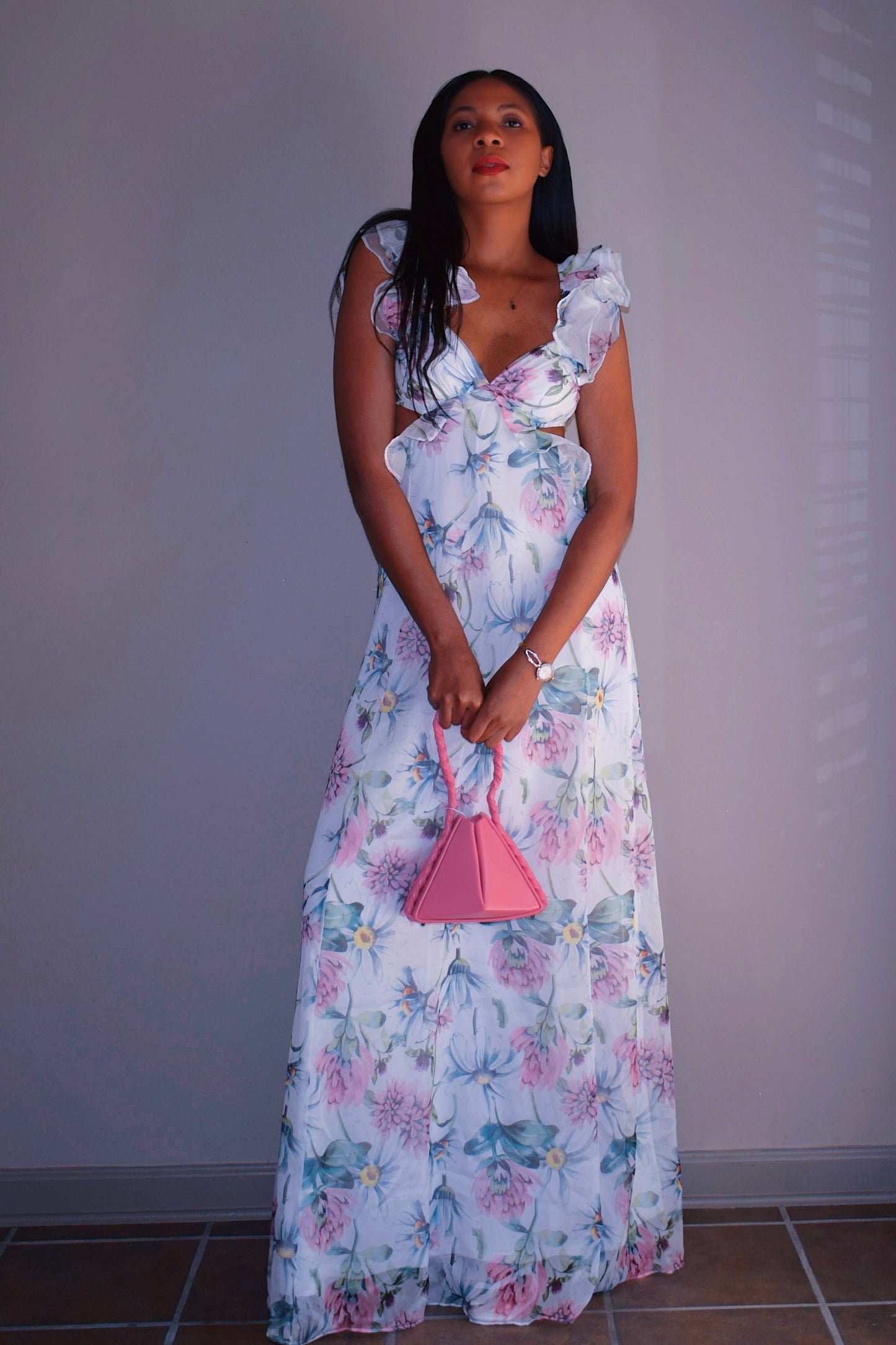 Dreamy Floral Chiffon Dress