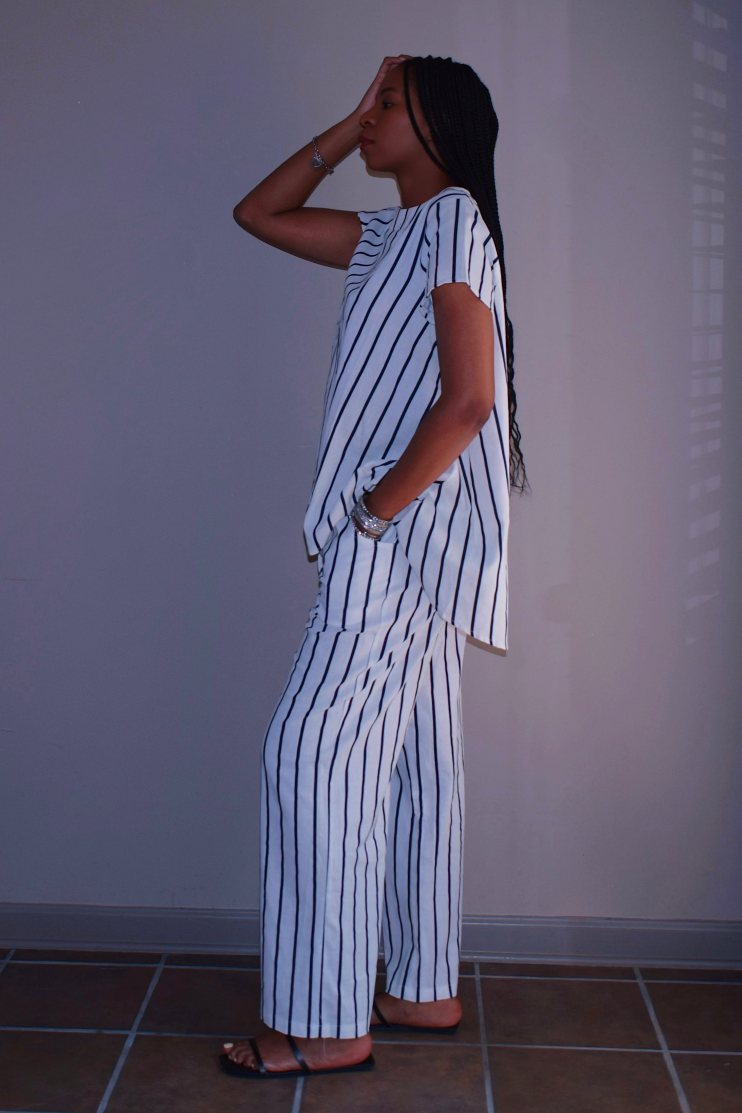Hamptons Striped Linen Set