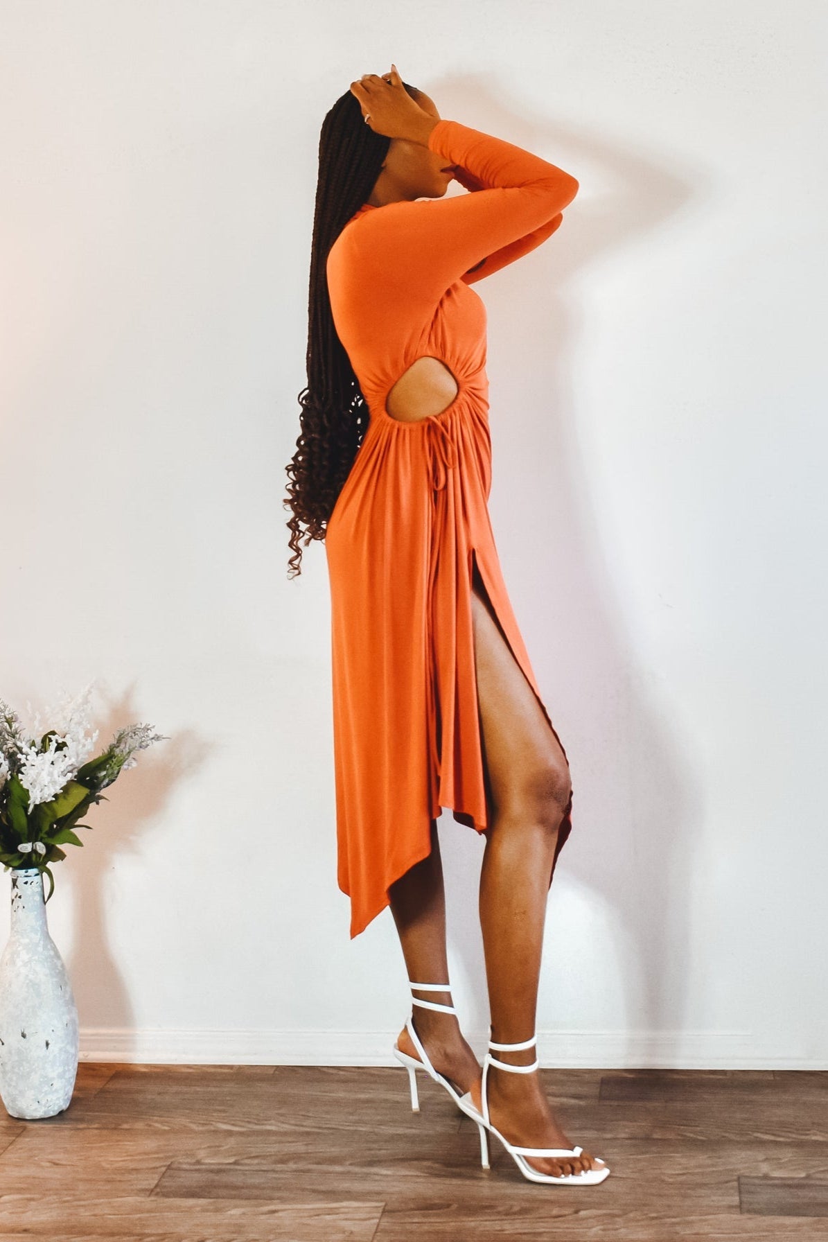 Meet Me There High Neck Cut Out Dress