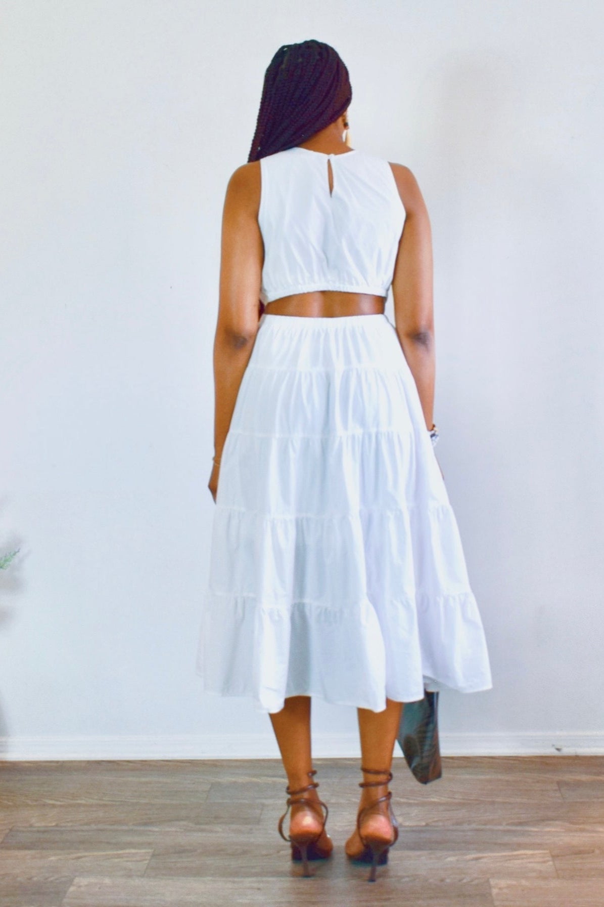 Flare Cutout Dress With Pockets