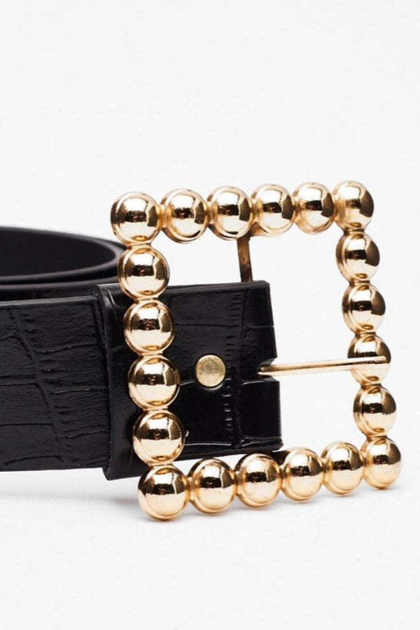 Oversized Faux Leather Belt