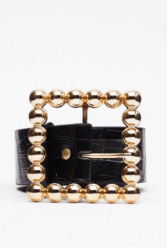 Oversized Faux Leather Belt