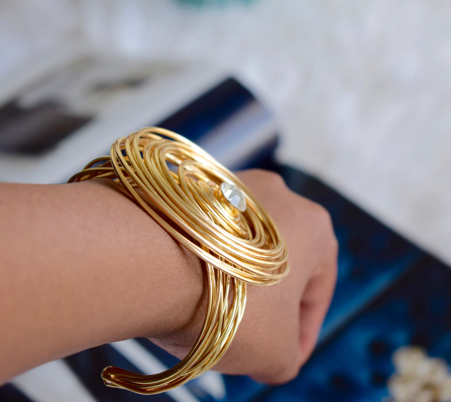 Flower Bomb Cuff Bracelet