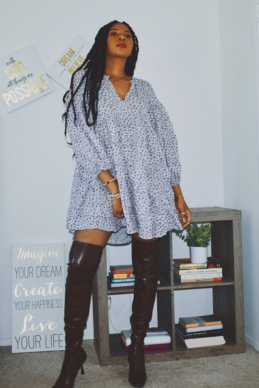 Lavender Mock Oversized Dress