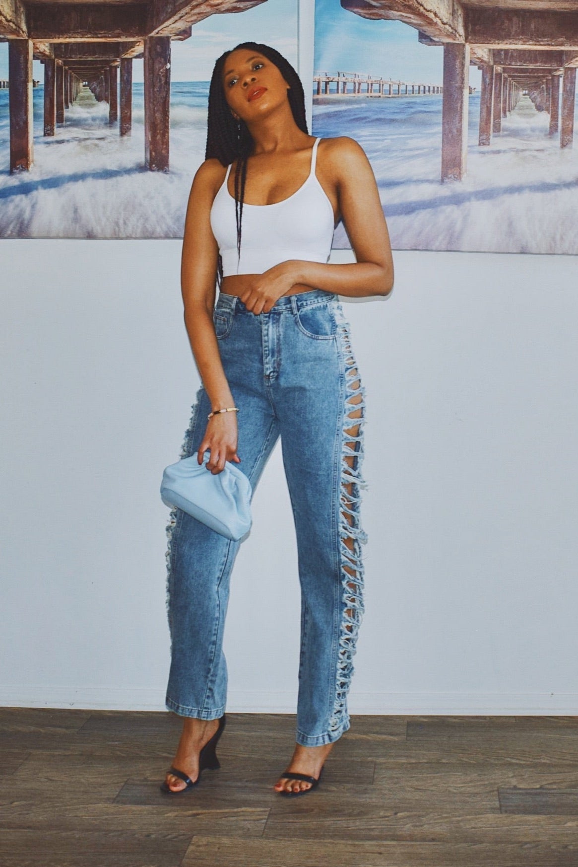 Ripped Vintage High Rise Mom Jeans