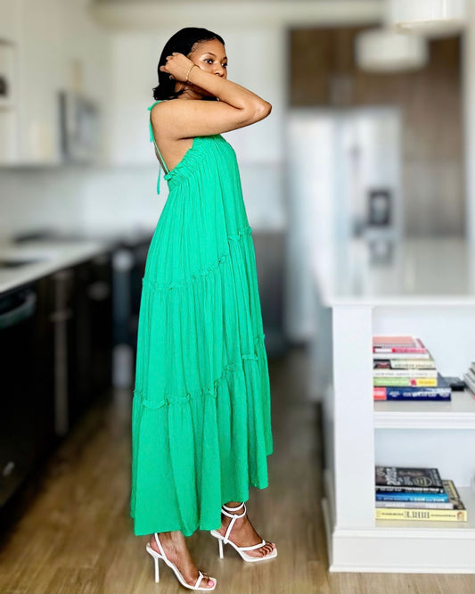 Kelly Green Maxi Dress