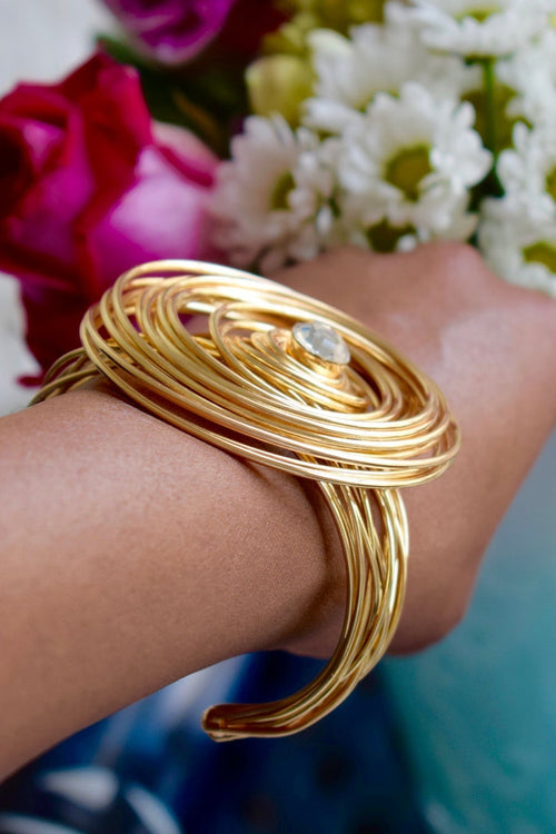 Flower Bomb Cuff Bracelet